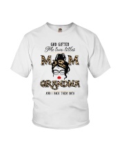 God Gifted Me Two Titles Mom And Grandma Youth T-Shirt tile
