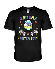 Gamers Love Easter Eggs V-Neck T-Shirt tile