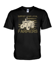 Support Your Local Farmers V-Neck T-Shirt tile