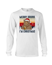 Merry Drunk I'm Christmas Bear Beer Long Sleeve Tee tile