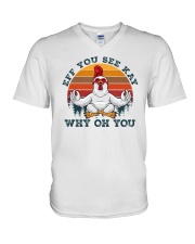 Eff You See Kay Chicken V-Neck T-Shirt tile