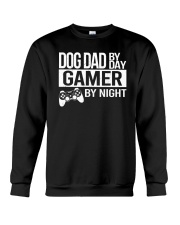 Dog Dad By Day Gamer By Night Crewneck Sweatshirt tile