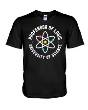 Professor Of Logic University Of Science V-Neck T-Shirt tile