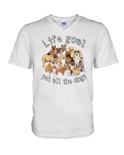 Life Goal Pet All The Dogs V-Neck T-Shirt tile