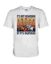 It's Not Hoarding If It's Guitars V-Neck T-Shirt tile