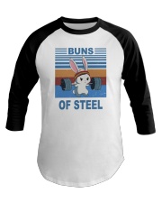 Buns Of Steel Rabbit Baseball Tee tile
