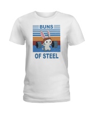 Buns Of Steel Rabbit Ladies T-Shirt tile