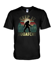 Keep It Squatchy Bigfoot V-Neck T-Shirt tile