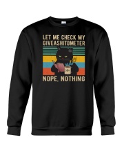Let Me Check My Giveashitometer Cat Crewneck Sweatshirt tile