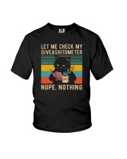Let Me Check My Giveashitometer Cat Youth T-Shirt tile
