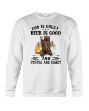 God Is Great Beer Is Good And People Are Crazy Crewneck Sweatshirt tile