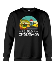 I Dig Christmas Excavator Crewneck Sweatshirt tile