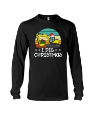I Dig Christmas Excavator Long Sleeve Tee tile