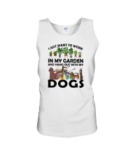 I Just Want To Work In My Garden Dogs Unisex Tank tile