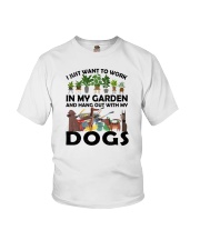 I Just Want To Work In My Garden Dogs Youth T-Shirt tile