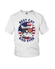 Best Cat Dad Ever Flag Youth T-Shirt tile