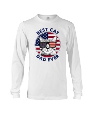 Best Cat Dad Ever Flag Long Sleeve Tee tile