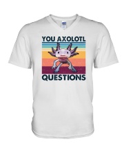 You Axolotl Questions V-Neck T-Shirt tile