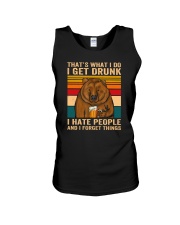 I Get Drunk I Hate People And I Forget Things Unisex Tank tile