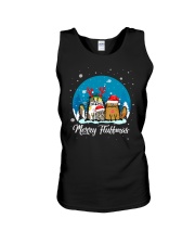 Merry Fluffmas Cat Unisex Tank tile