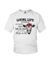 Living Live Somewhere Between Jesus Heifer Youth T-Shirt tile