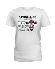 Living Live Somewhere Between Jesus Heifer Ladies T-Shirt tile