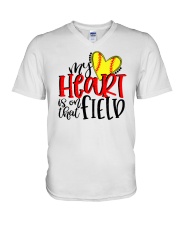 My Heart Is On That Field V-Neck T-Shirt tile