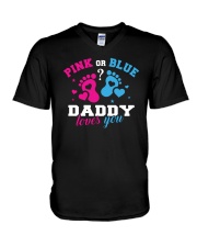 Pink Or Blue Daddy Loves You V-Neck T-Shirt tile