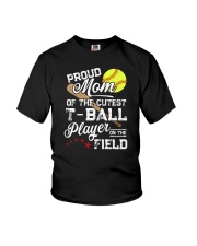 Proud Mom Of The Cutest T-Balll Player Youth T-Shirt tile