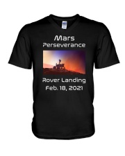 Mars Perseverance Rover Landing Feb 18 2021 V-Neck T-Shirt tile