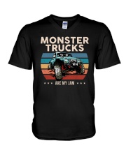 Monster Trucks Are My Jam V-Neck T-Shirt tile