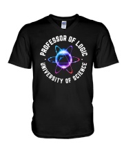 Professor Of Logic University Of Science V-Neck T-Shirt tile