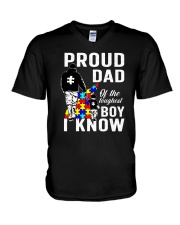Proud Dad Of The Toughest Boy I Know V-Neck T-Shirt tile