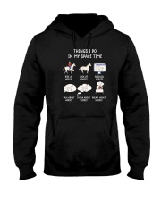 Things I Do In My Space Time Horse Hooded Sweatshirt tile