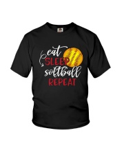 Eat Sleep Softball Repeat Youth T-Shirt tile