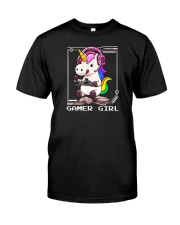 Gamer Girl Unicorn Classic T-Shirt front