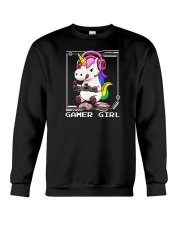 Gamer Girl Unicorn Crewneck Sweatshirt tile