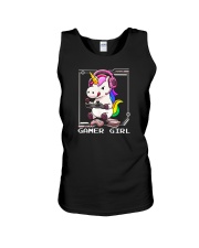 Gamer Girl Unicorn Unisex Tank tile