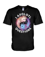 I Axolotl Questions V-Neck T-Shirt tile