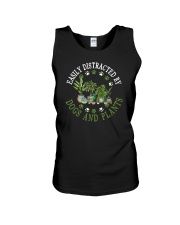 Easily Distracted By Dogs And Plans Unisex Tank tile