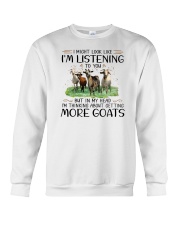 I Might Look Like I'm Listening Goats Crewneck Sweatshirt tile