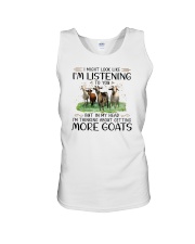 I Might Look Like I'm Listening Goats Unisex Tank tile