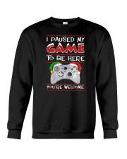 I Paused My Game To Be Here Chirstmas Crewneck Sweatshirt tile