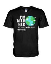 I'm With Her Because There Is No Planet B V-Neck T-Shirt tile