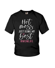 Hot Mess Just Doing My Best Mom Life Youth T-Shirt tile