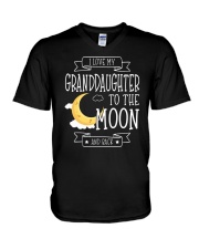 I Love My Granddaughter To The Moon And Back V-Neck T-Shirt tile
