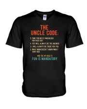 The Uncle Code V-Neck T-Shirt tile