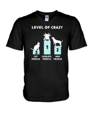 Level Of Crazy Axolotl V-Neck T-Shirt tile