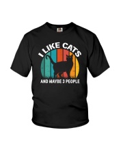 I Like Cats And Maybe 3 People Youth T-Shirt tile