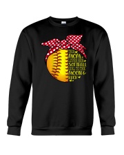 This Mom Loves Her Softball Girl To The Moon Back Crewneck Sweatshirt tile